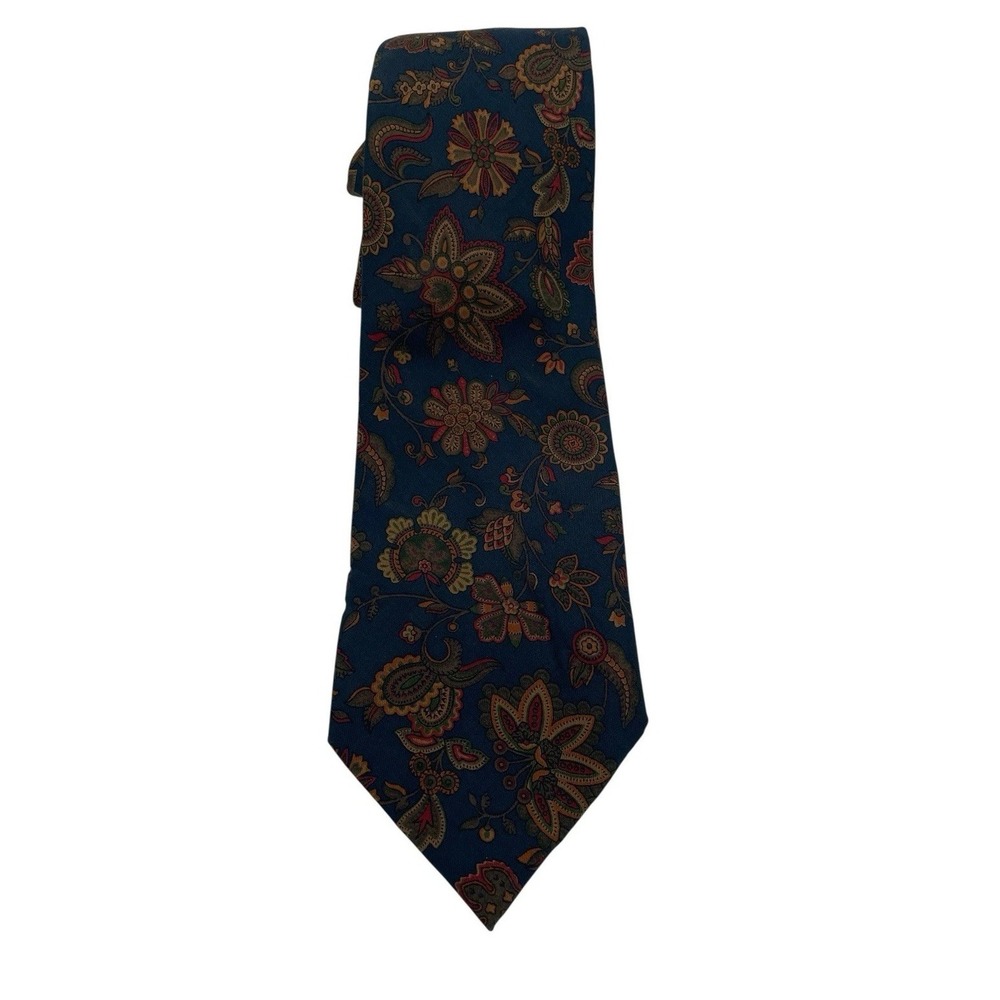 Coach‎ Tie Mens Sz 3.5x57" Multicolored Paisley Like Floral 100% Silk Tie Italy